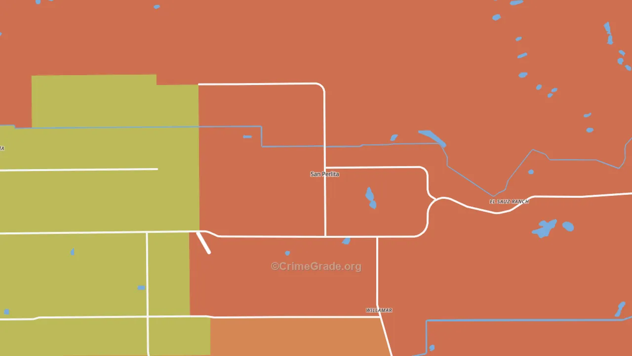 San Perlita, TX Map of Assault Rates