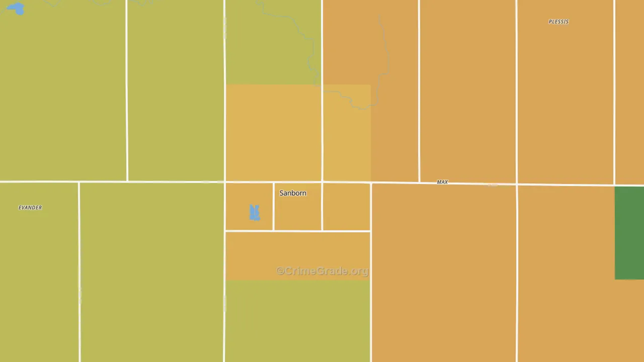 Sanborn, IA Map of Assault Rates