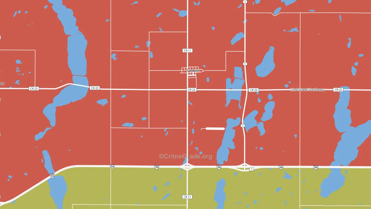 Sanborn, ND Map of Assault Rates