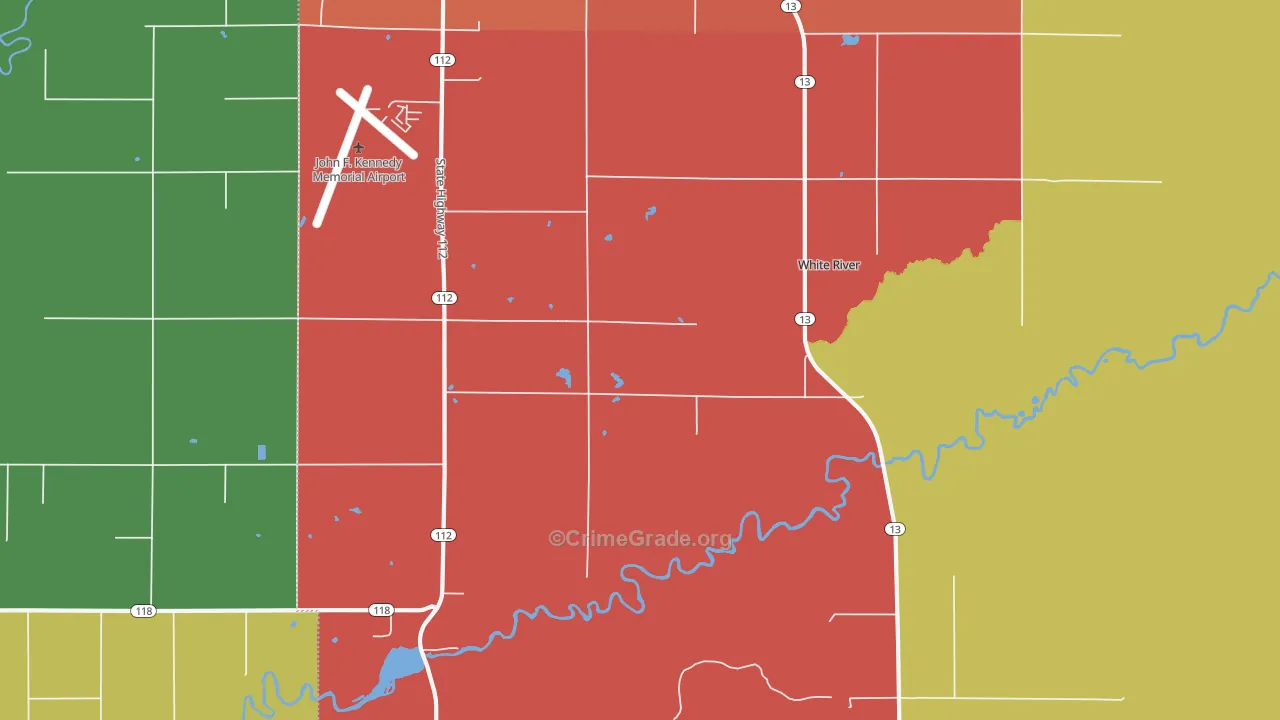 Sanborn, WI Map of Assault Rates