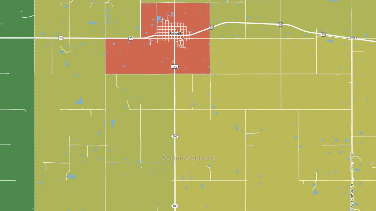 Sand Bluff, OK Map of Assault Rates