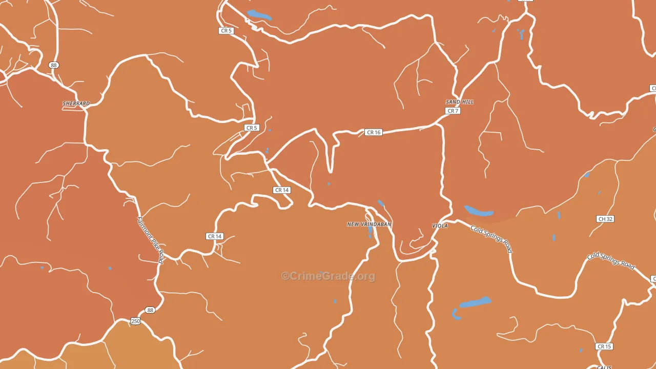Sand Hill, WV Map of Assault Rates