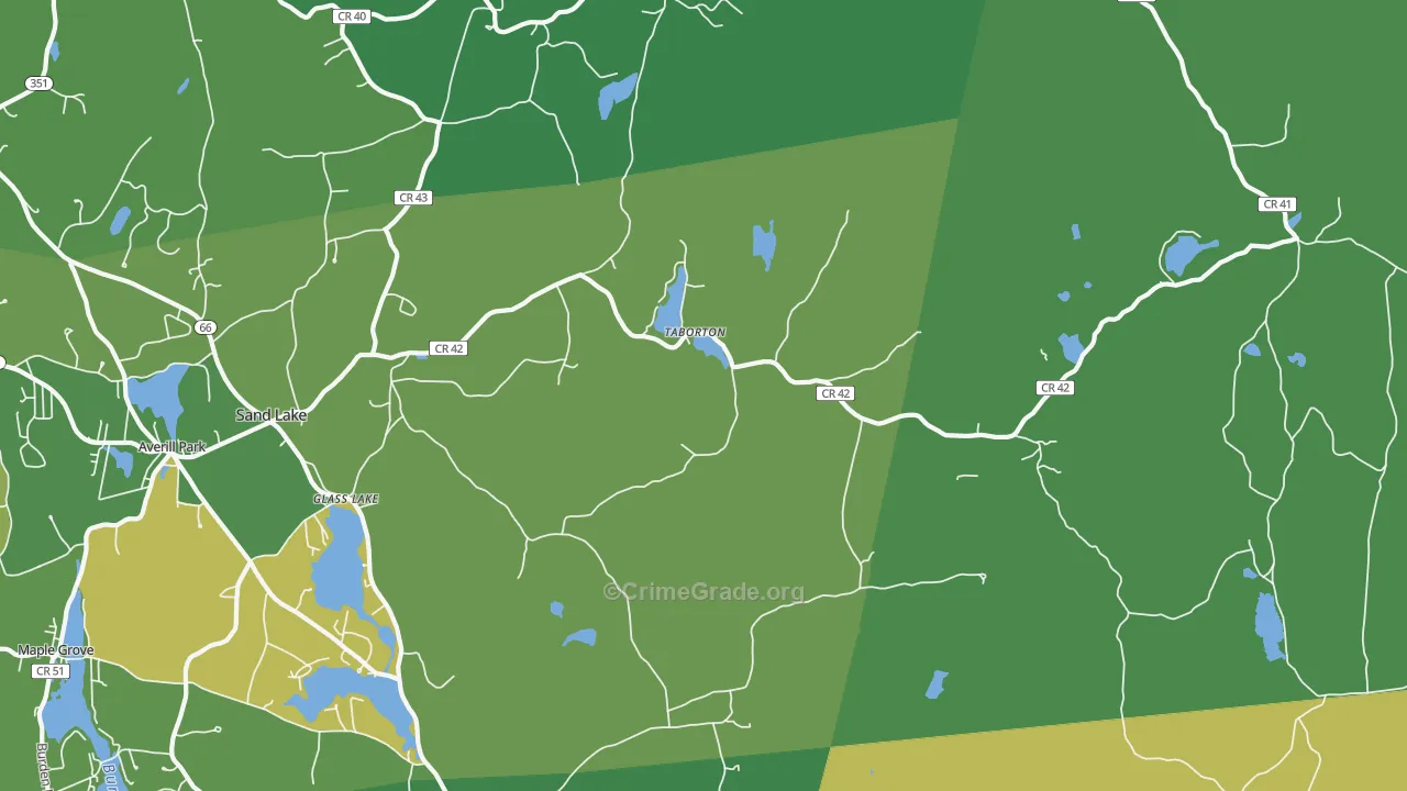 Sand Lake, NY Map of Assault Rates
