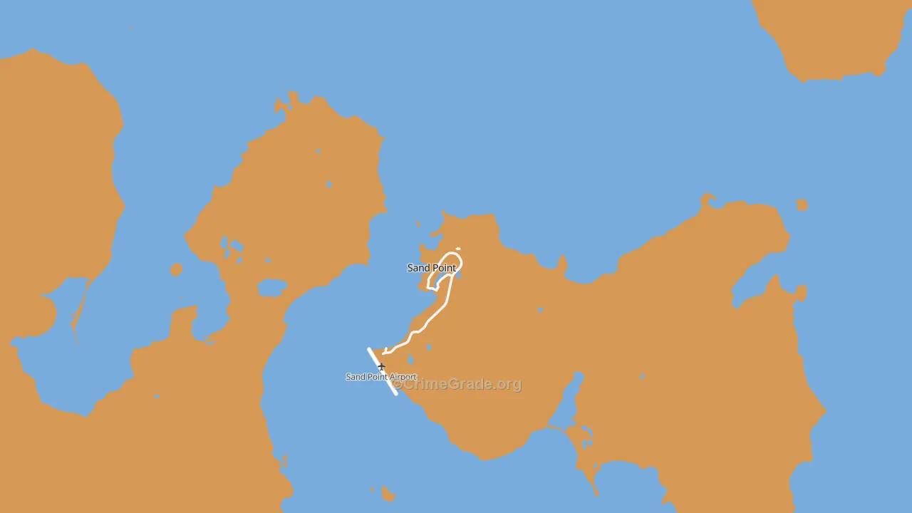 Sand Point, AK Map of Assault Rates