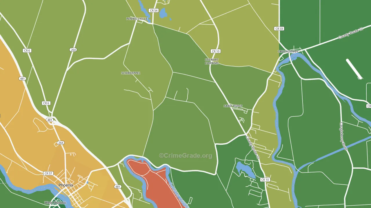 Sand Ridge, NY Map of Assault Rates