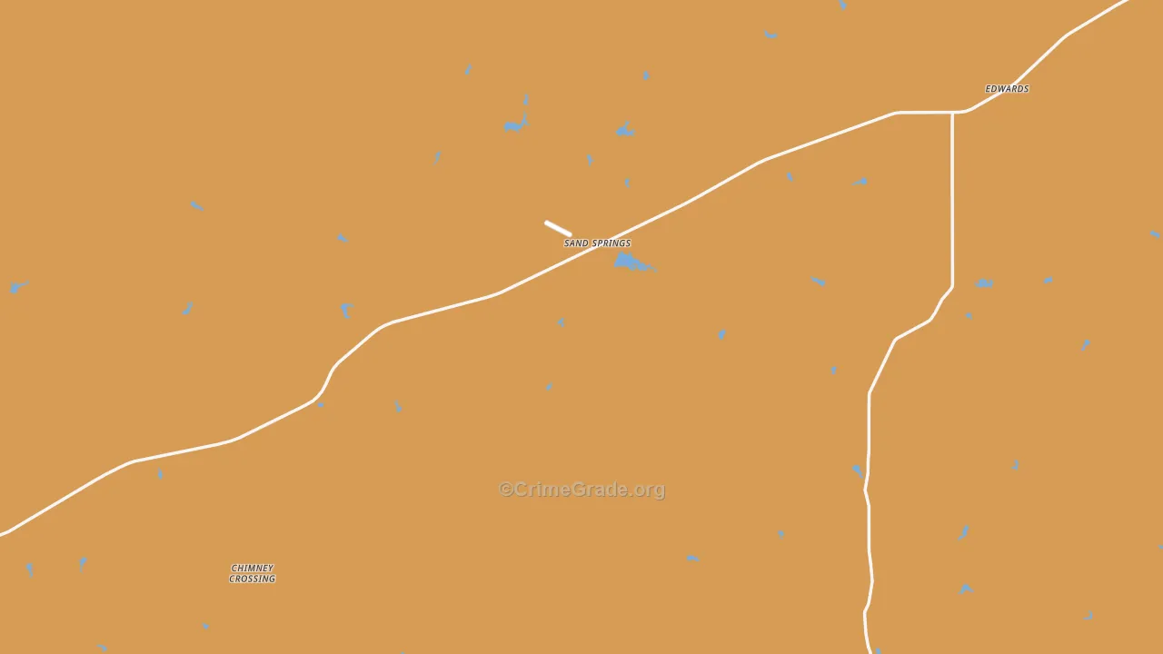 Sand Springs, MT Map of Assault Rates