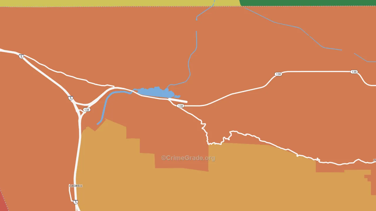 Sandberg, CA Map of Assault Rates