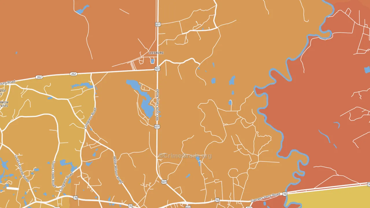 Sanders Corner, SC Map of Assault Rates
