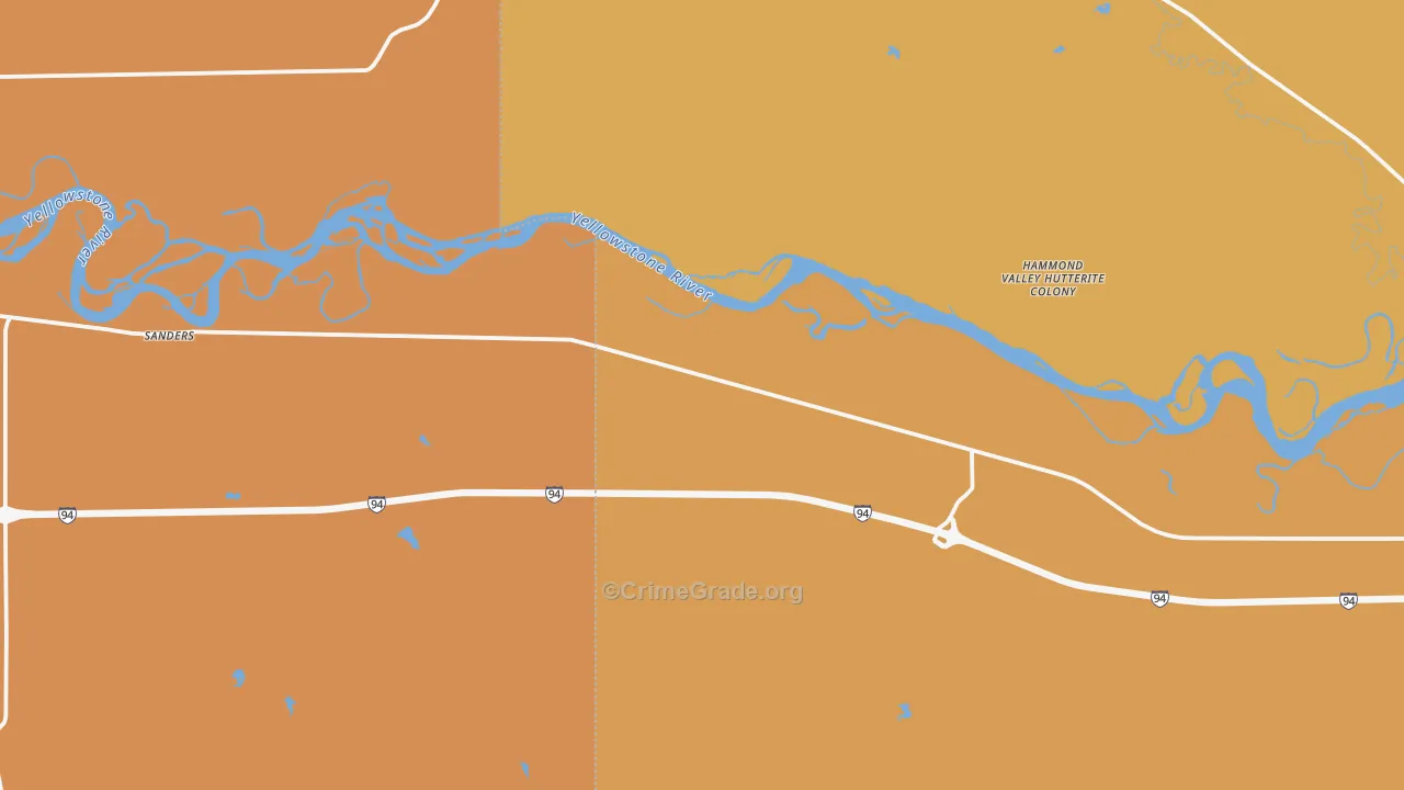 Sanders, MT Map of Assault Rates