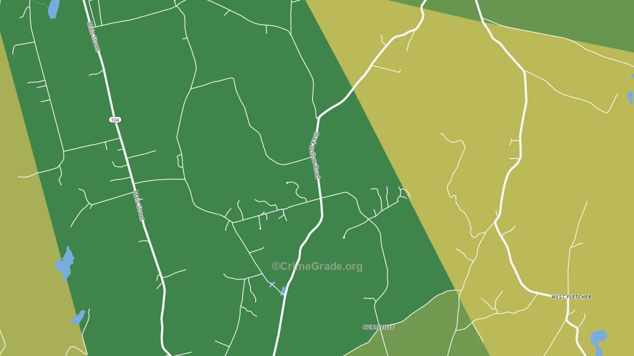 Sanderson Corner, VT Map of Assault Rates