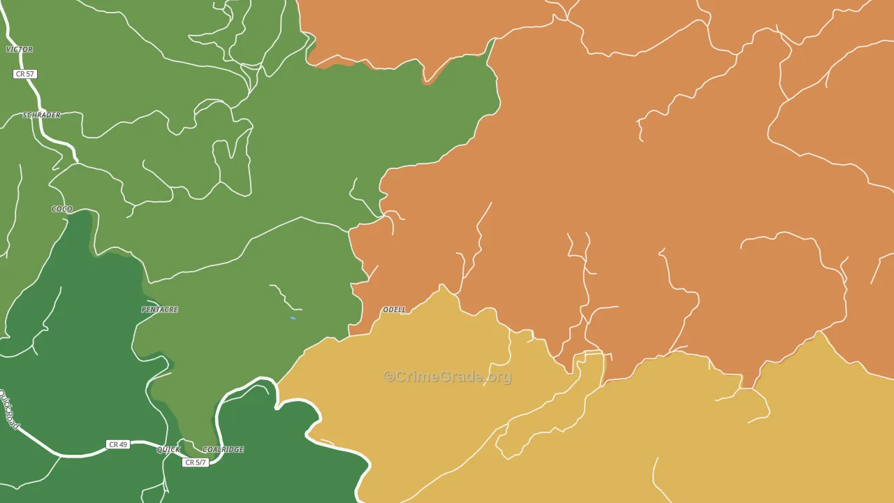 Sanderson, WV Map of Assault Rates