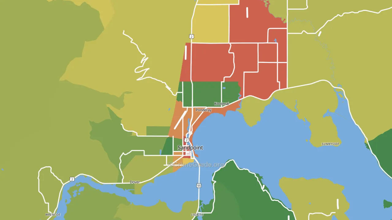 Sandpoint, ID Map of Assault Rates