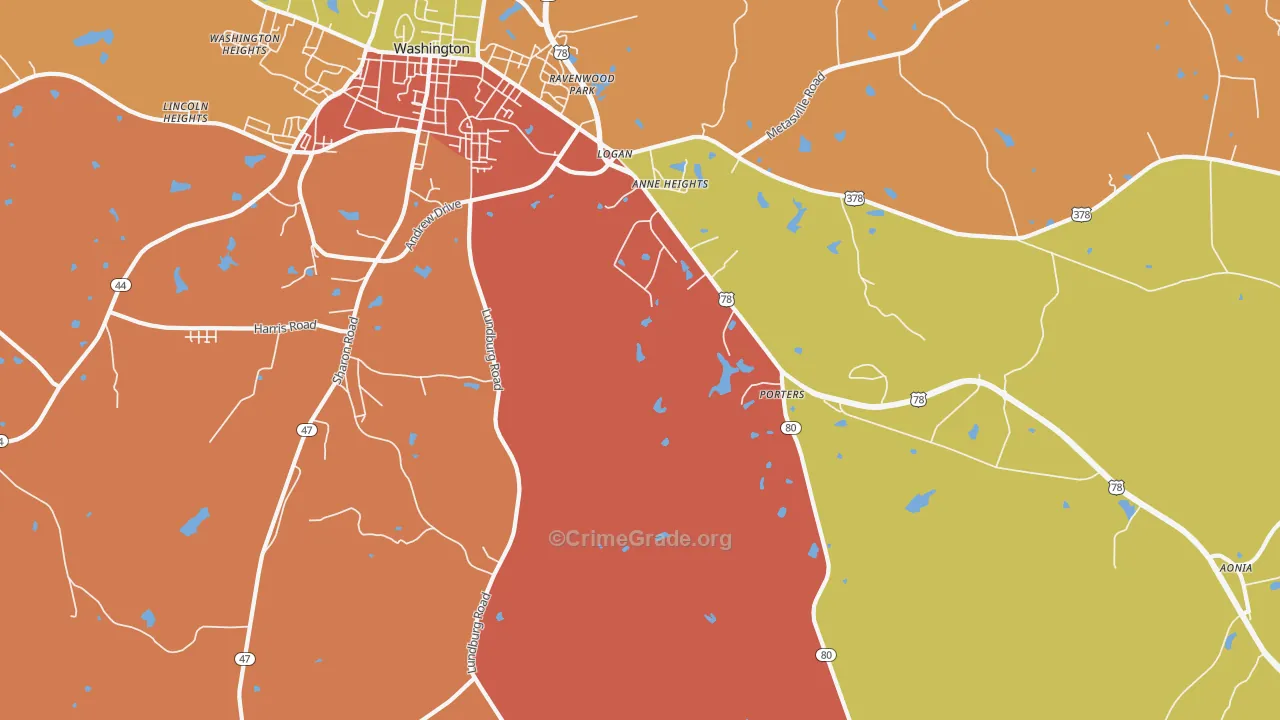 Sandtown, GA Map of Assault Rates