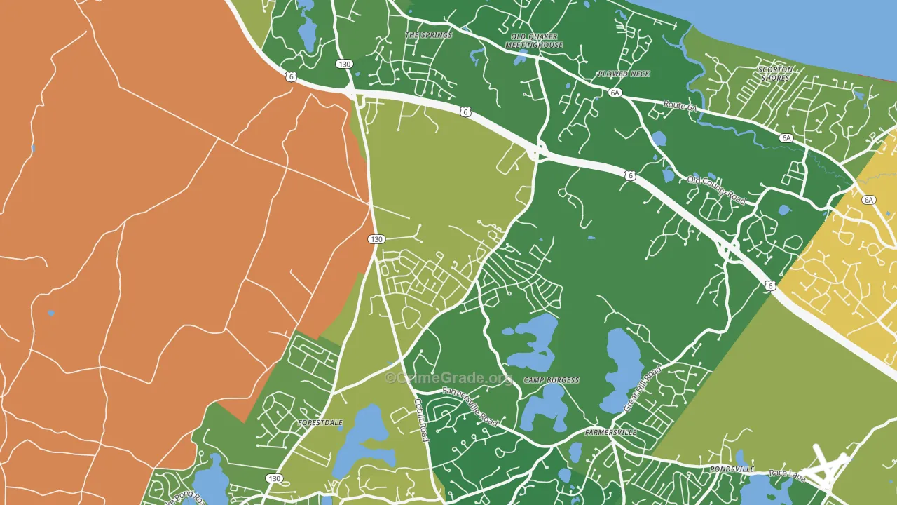 Sandwich, MA Map of Assault Rates