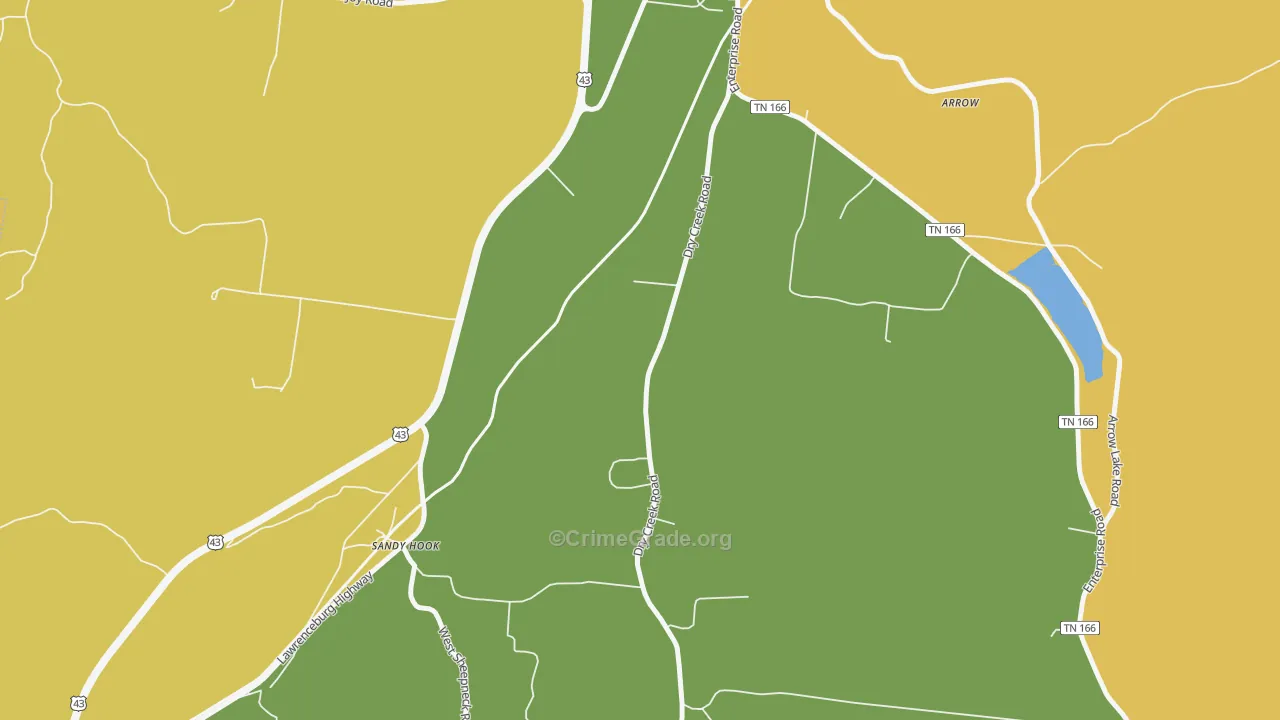 Sandy Hook, TN Map of Assault Rates