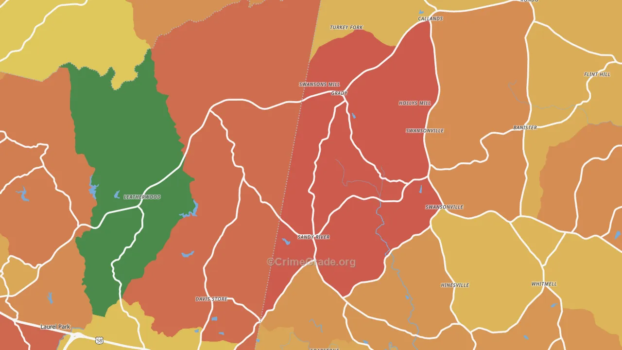 Sandy Level, VA Map of Assault Rates