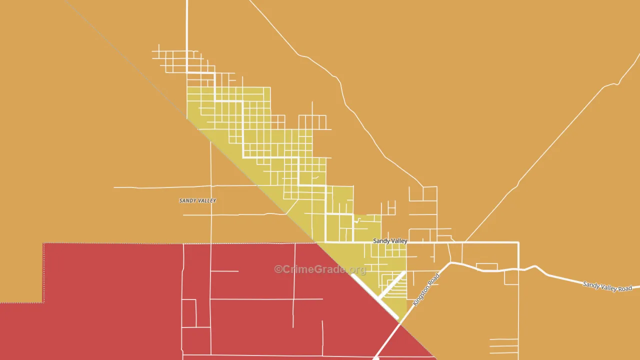 Sandy Valley, NV Map of Assault Rates