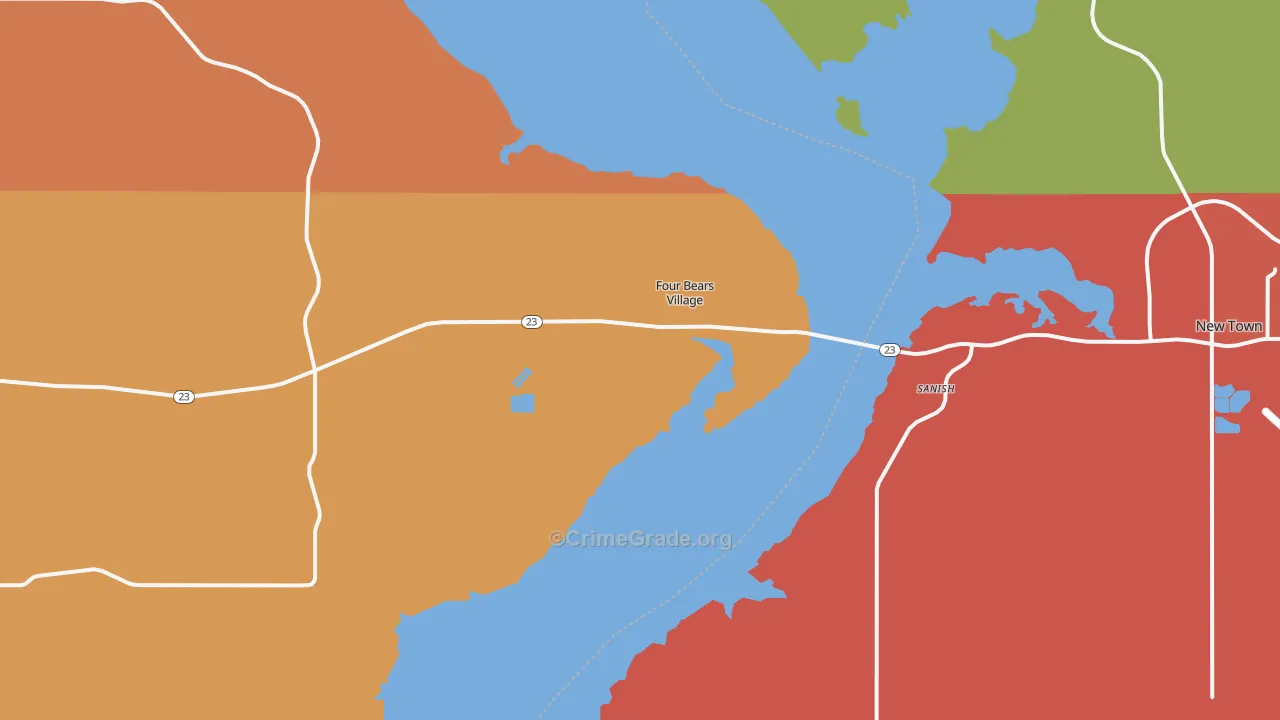 Sanish, ND Map of Assault Rates