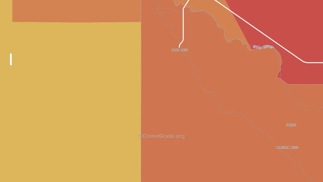 Santa Cruz, AZ Map of Assault Rates