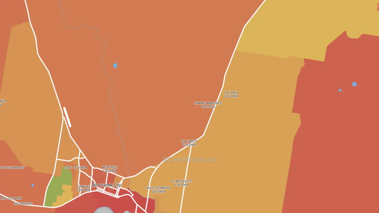 Santa Cruz, TX Map of Assault Rates