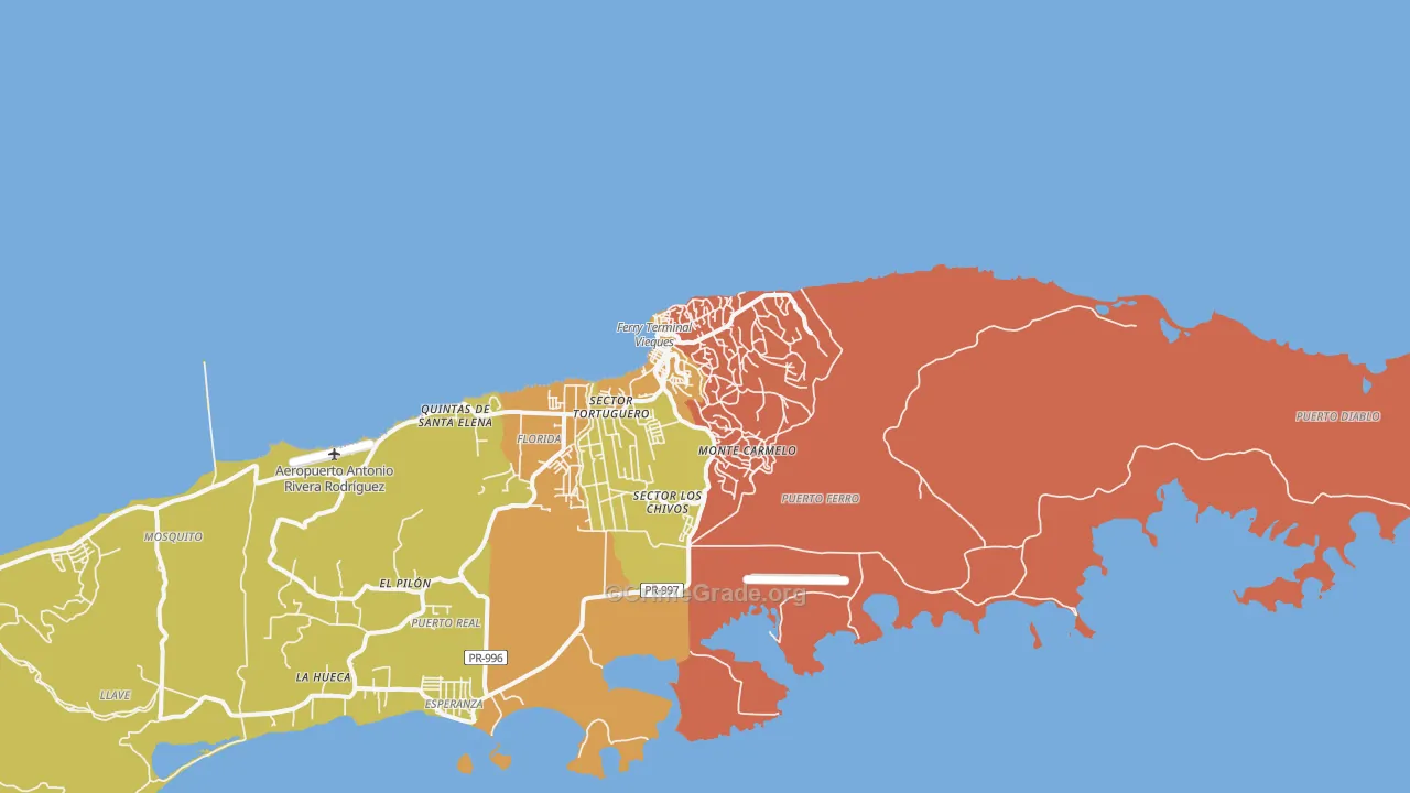 Santa Maria, PR Map of Assault Rates