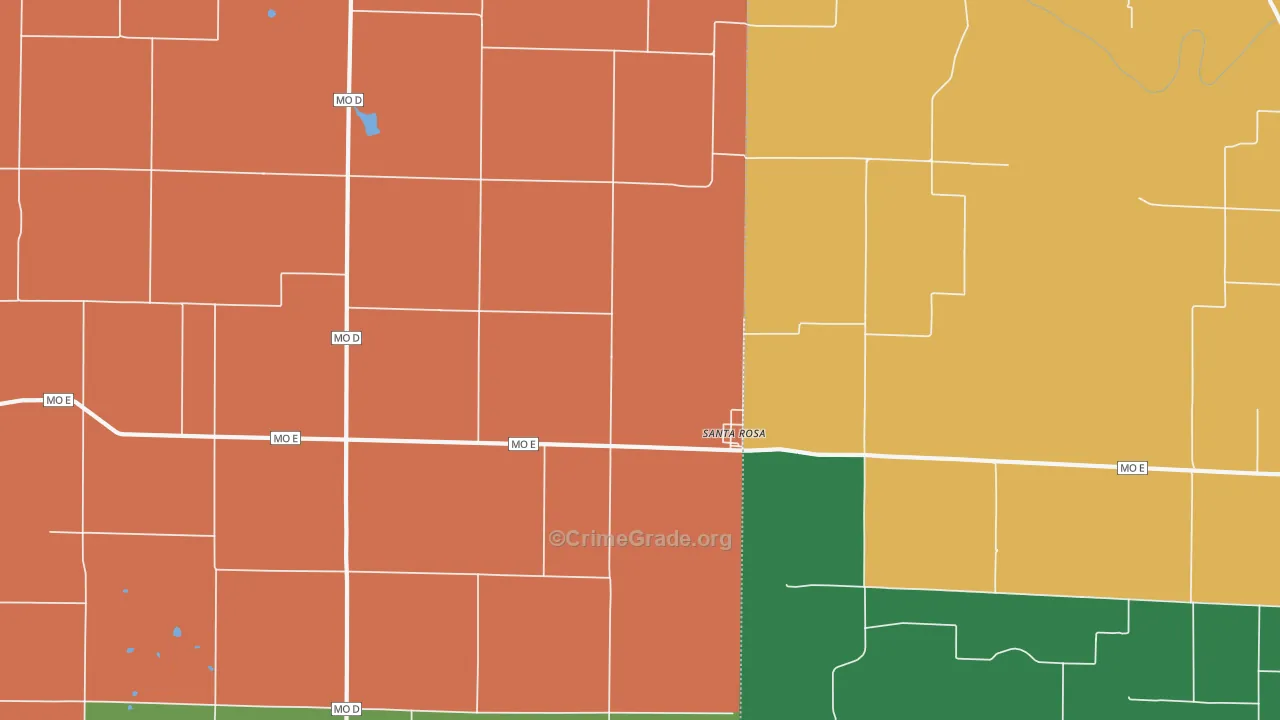 Santa Rosa, MO Map of Assault Rates