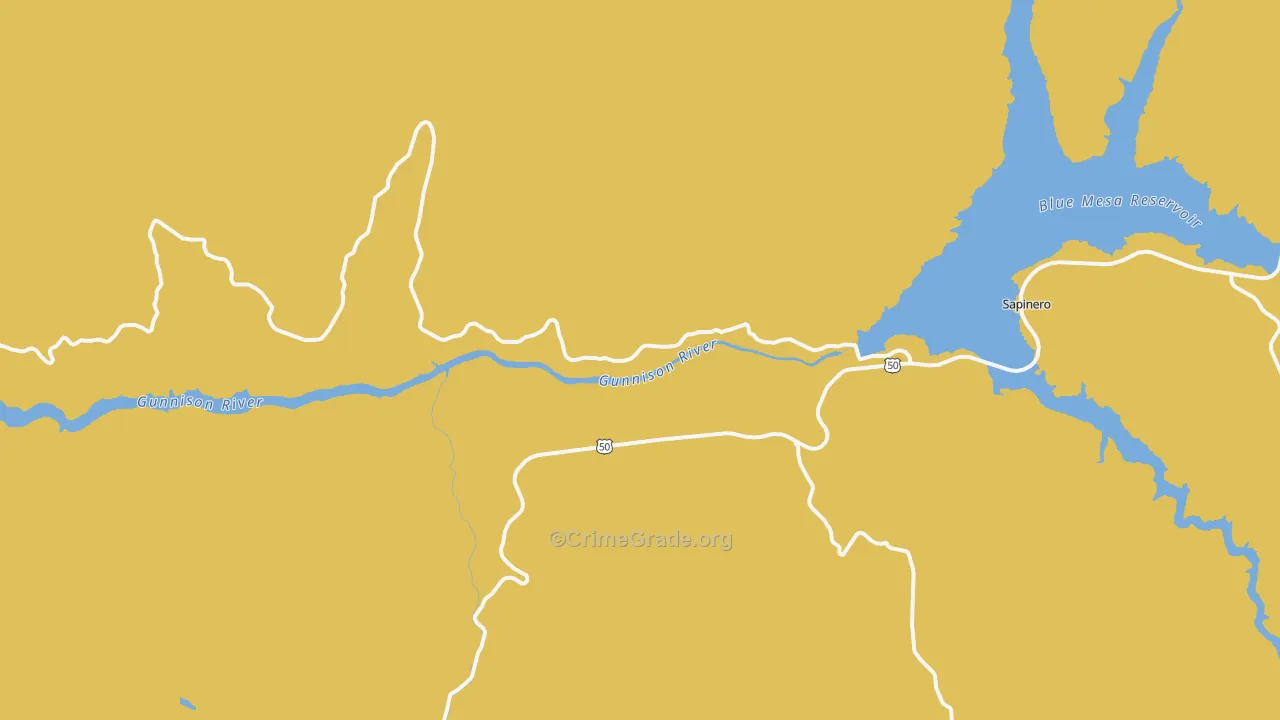 Sapinero, CO Map of Assault Rates