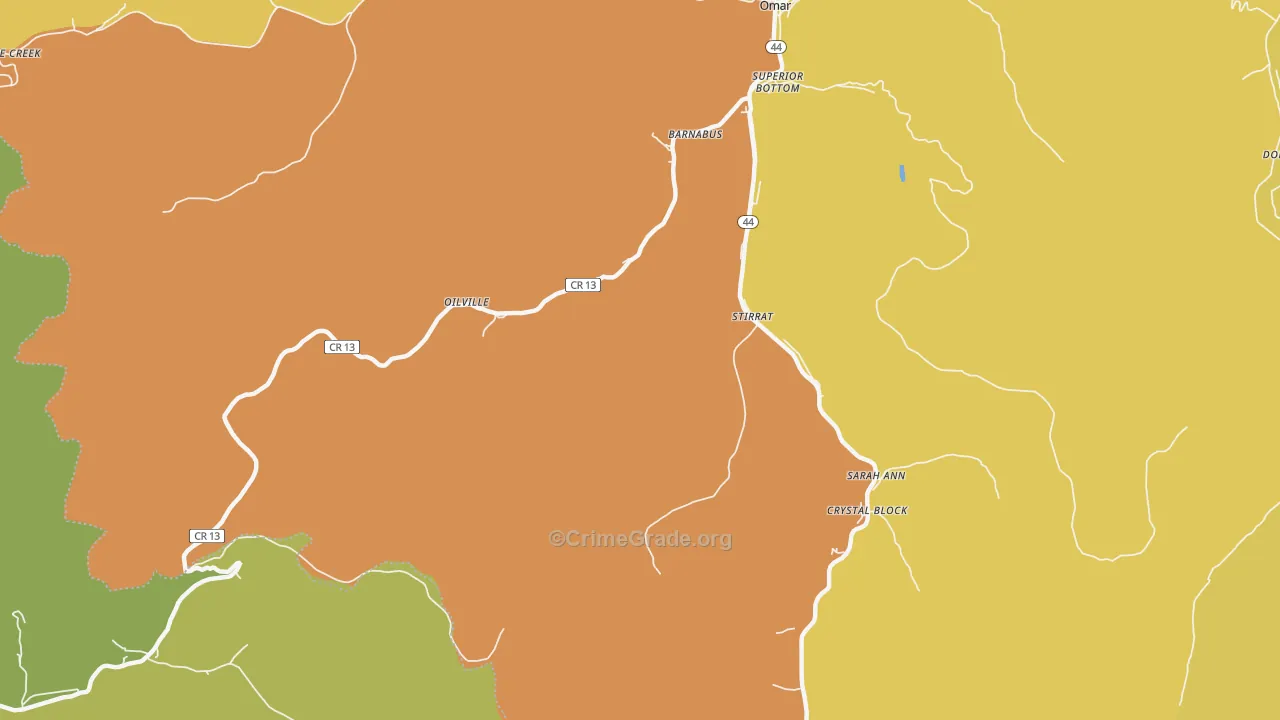 Sarah Ann, WV Map of Assault Rates