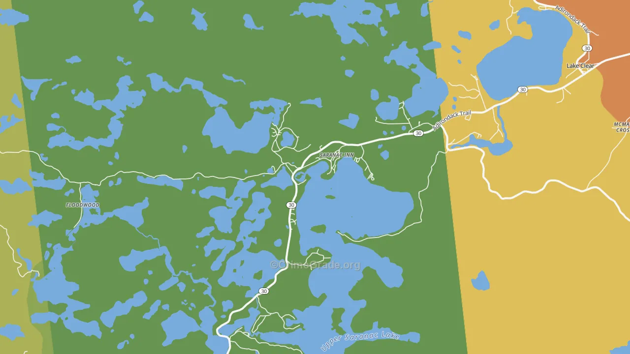 Saranac Inn, NY Map of Assault Rates