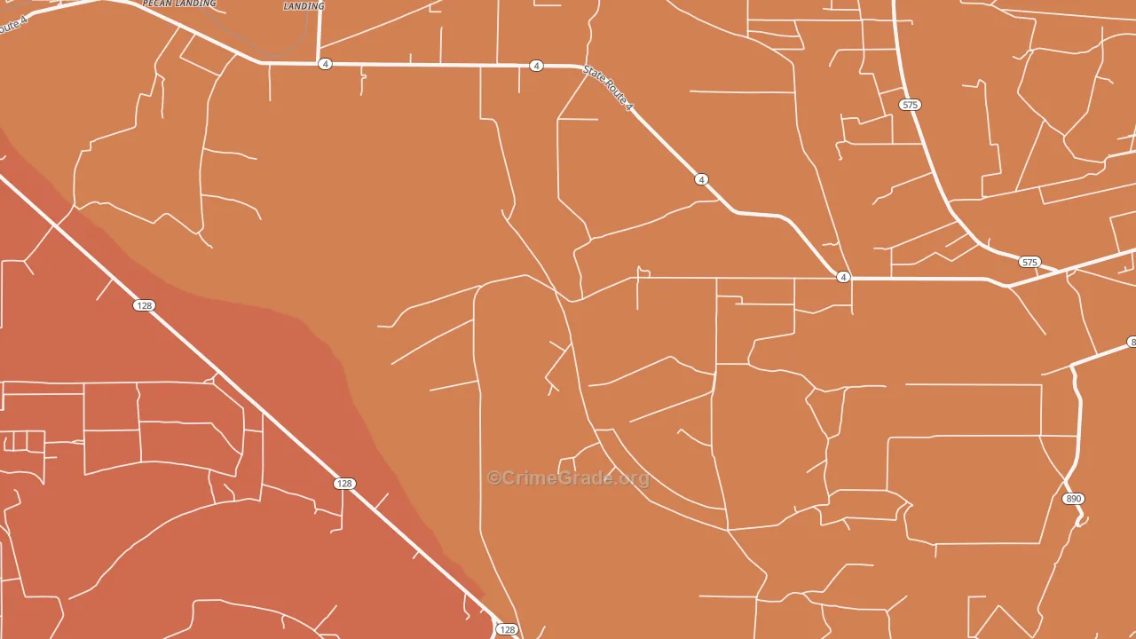 Saranac, LA Map of Assault Rates