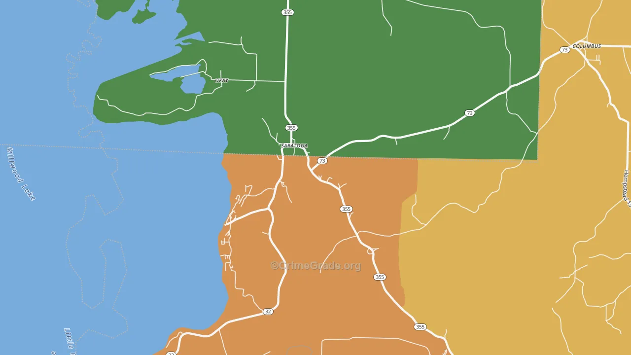 Saratoga, AR Map of Assault Rates
