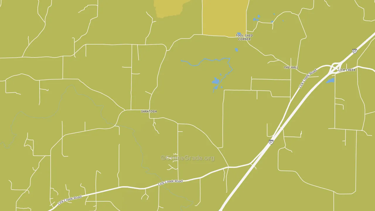 Saratoga, IL Map of Assault Rates