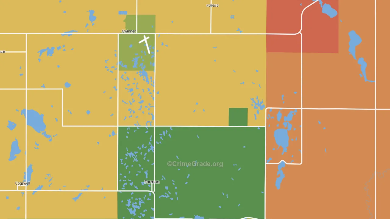 Sargent County, ND Map of Assault Rates