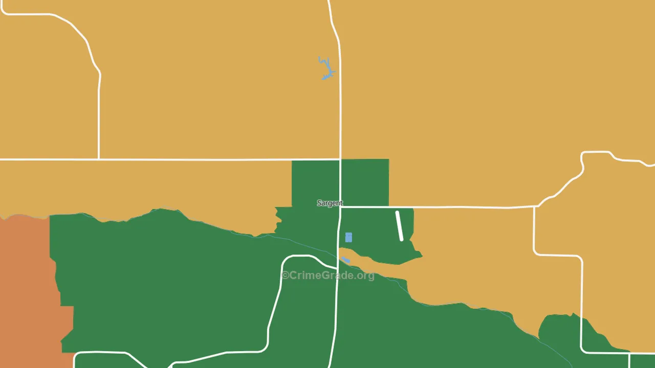 Sargent, NE Map of Assault Rates