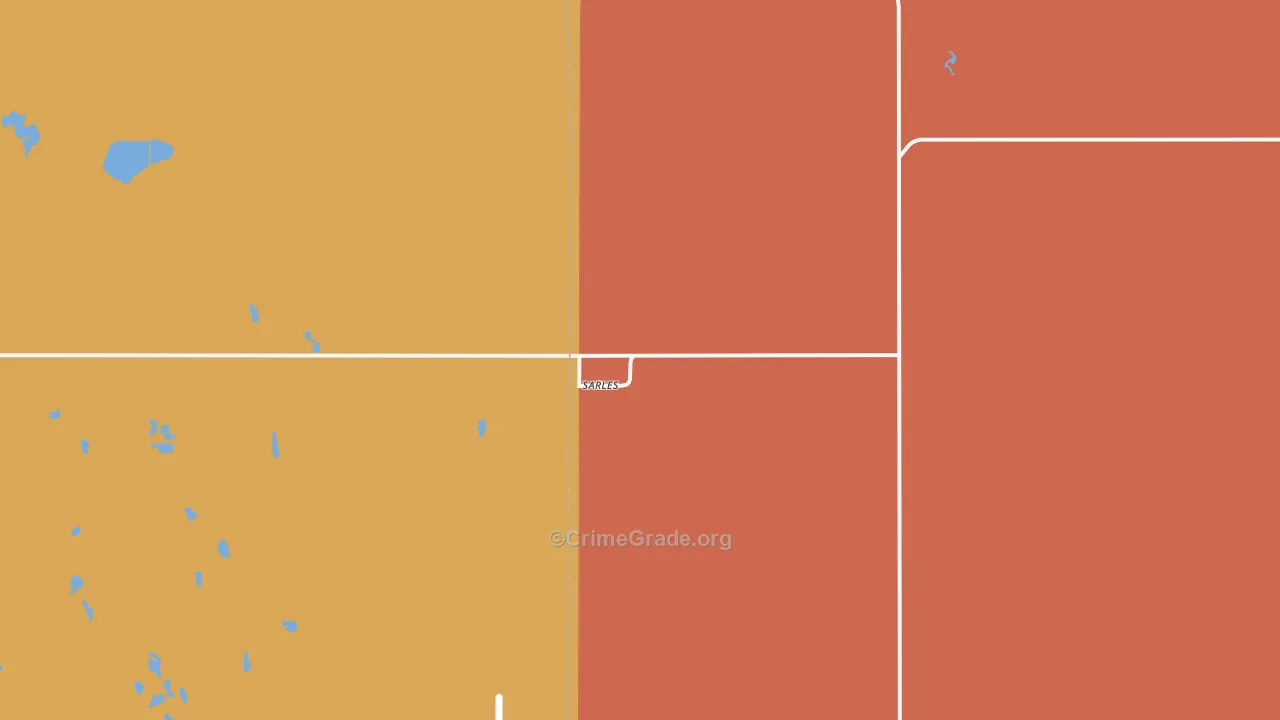 Sarles, ND Map of Assault Rates