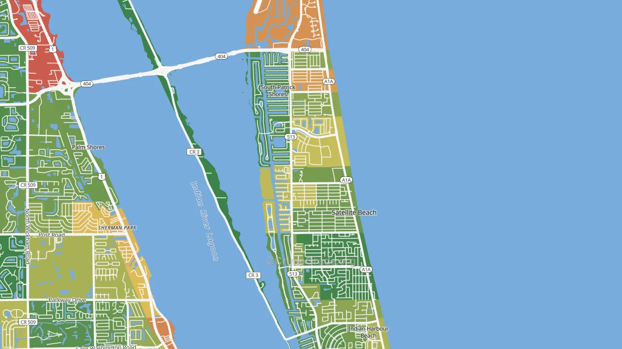 Satellite Beach, FL Map of Assault Rates