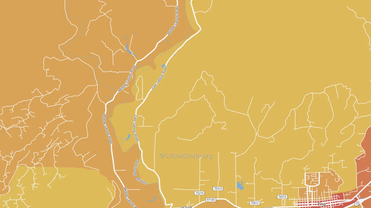 Satsop, WA Map of Assault Rates