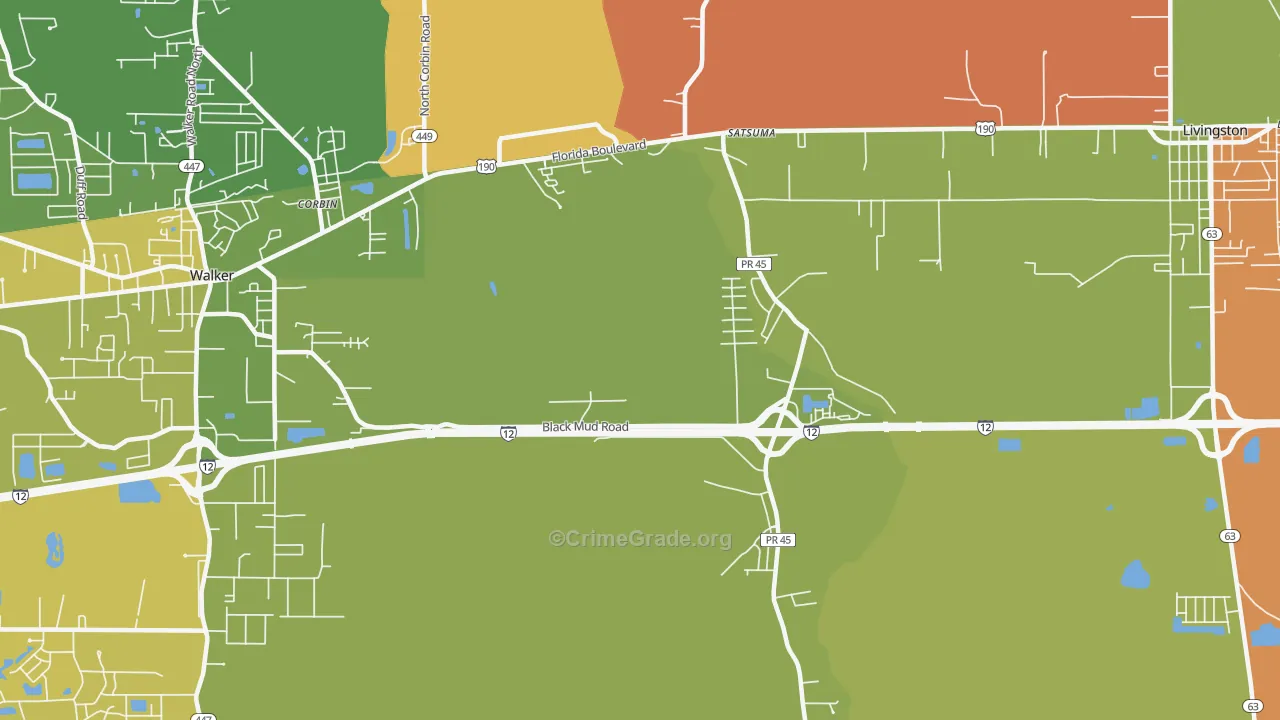 Satsuma, LA Map of Assault Rates