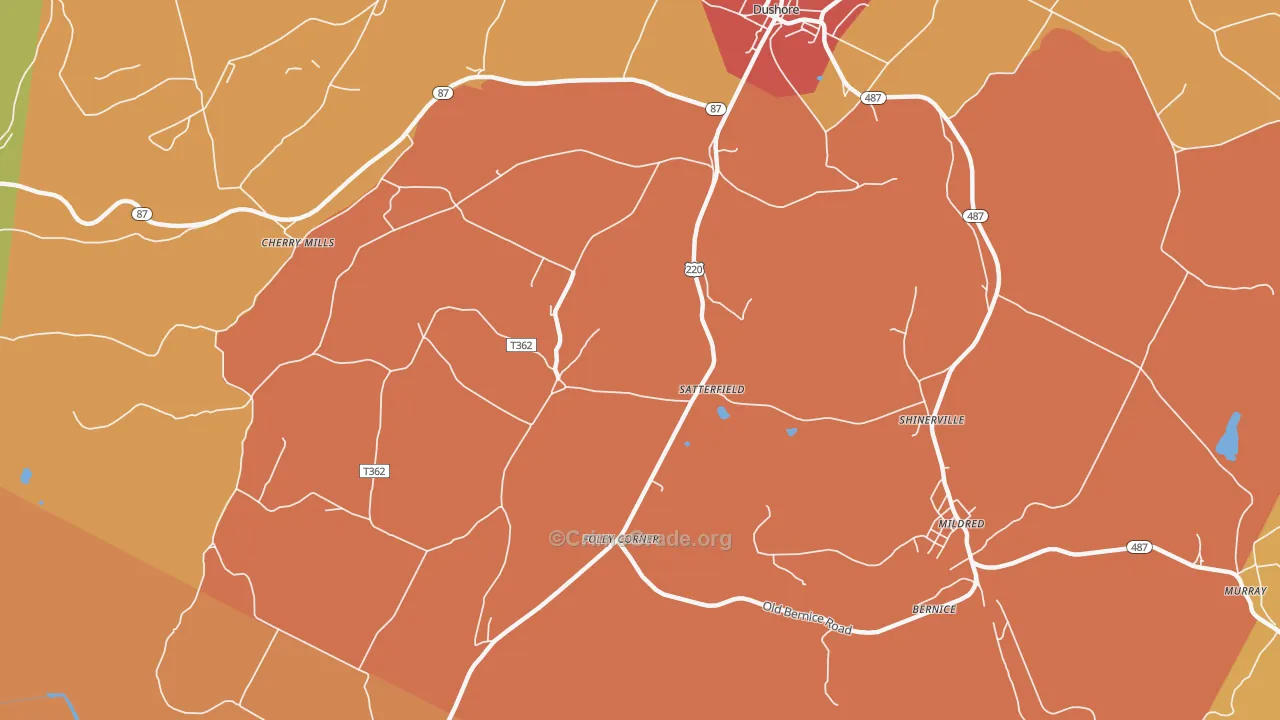 Satterfield, PA Map of Assault Rates
