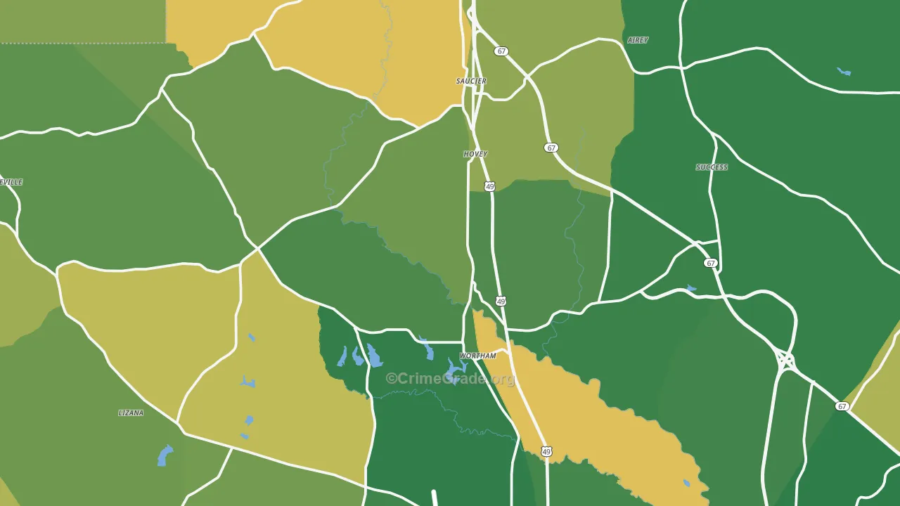 Saucier, MS Map of Assault Rates