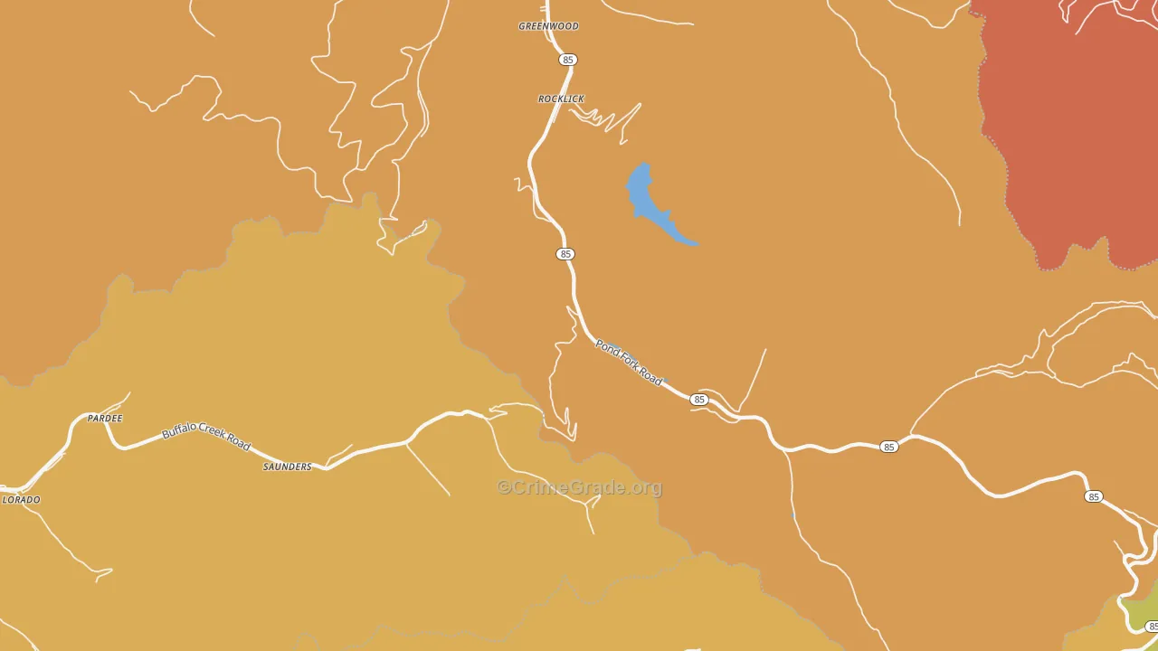 Saunders, WV Map of Assault Rates