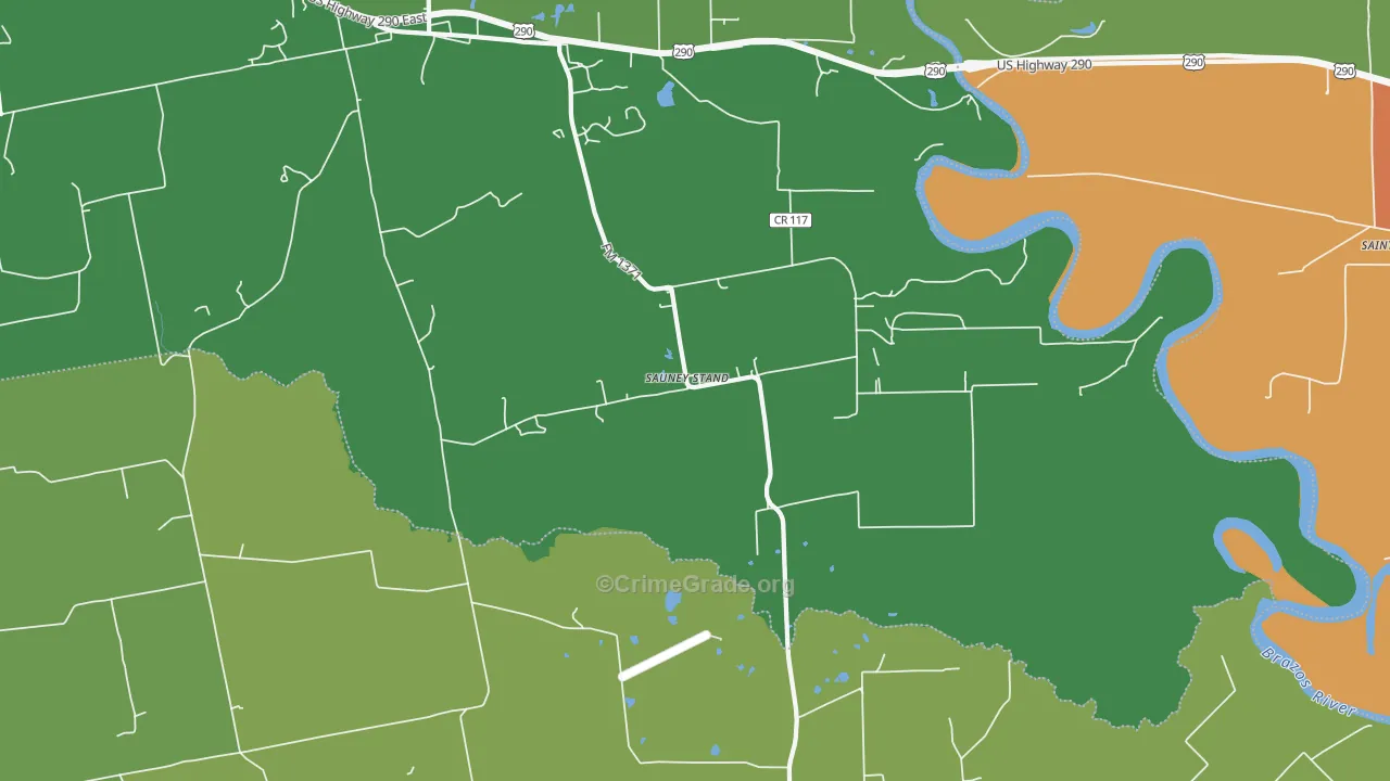 Sauney Stand, TX Map of Assault Rates