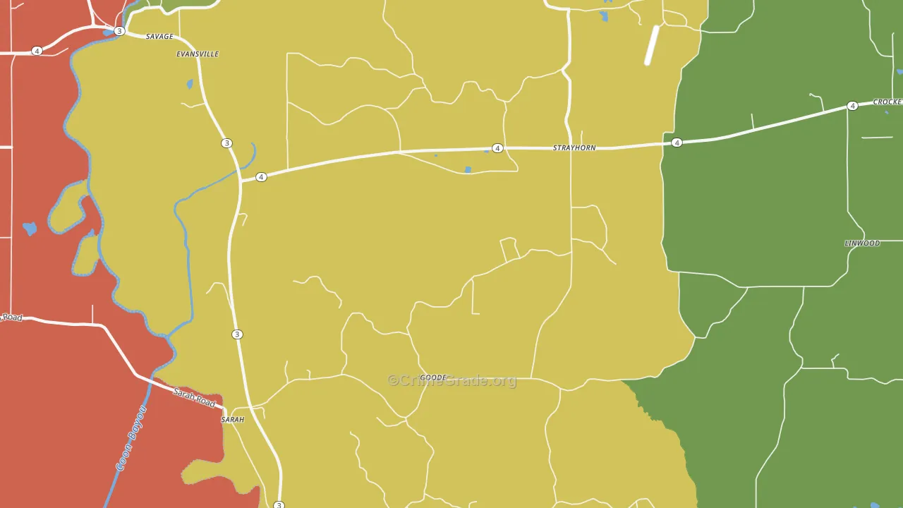 Savage, MS Map of Assault Rates