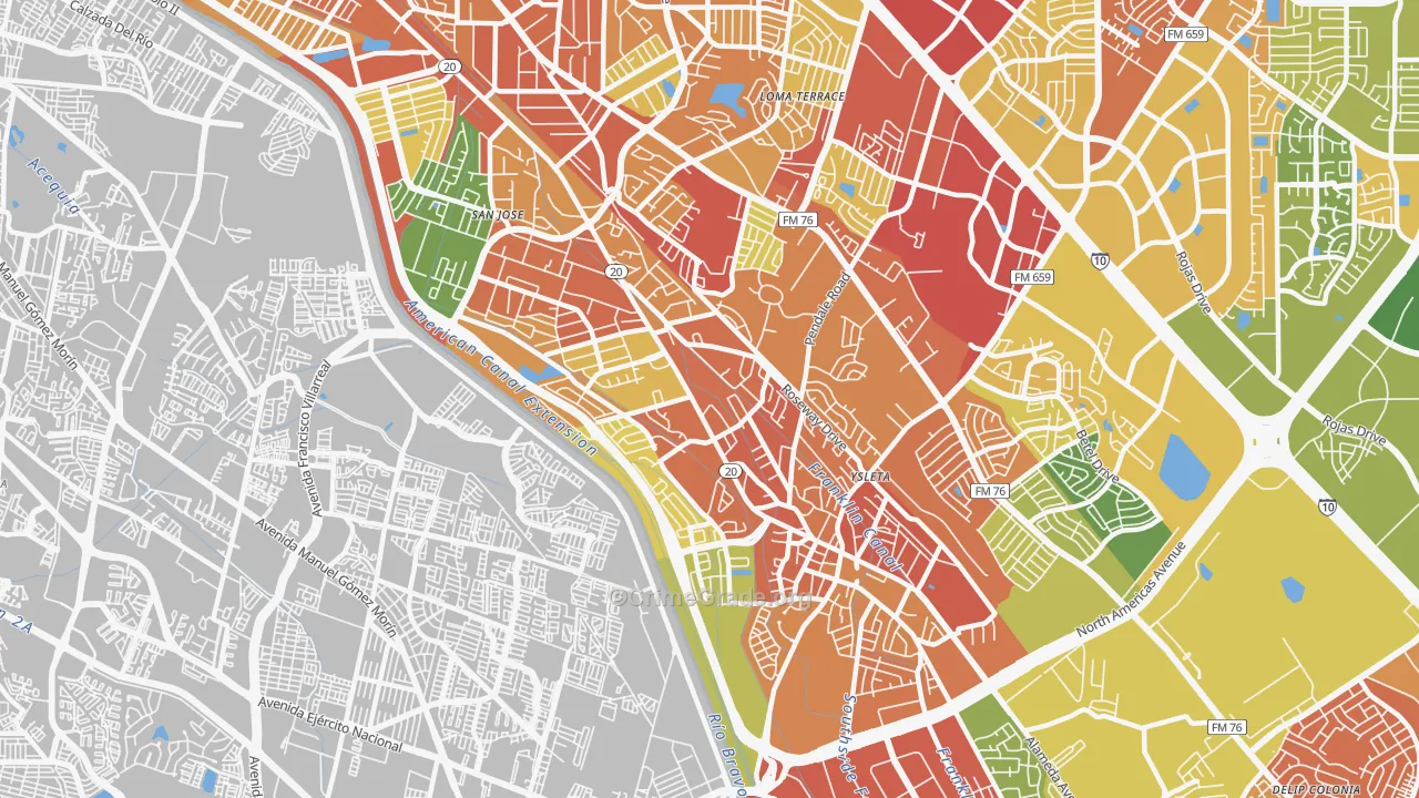 Save The Valley 21, El Paso, TX Map of Assault Rates