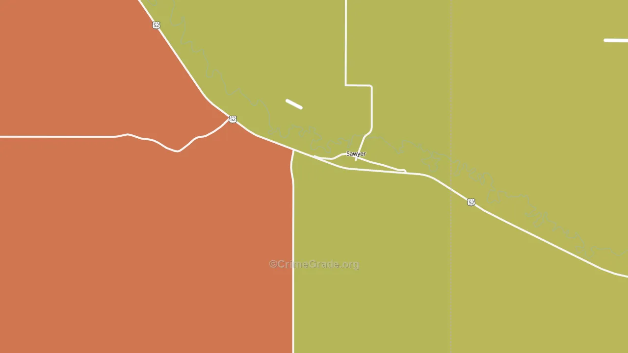 Sawyer, ND Map of Assault Rates