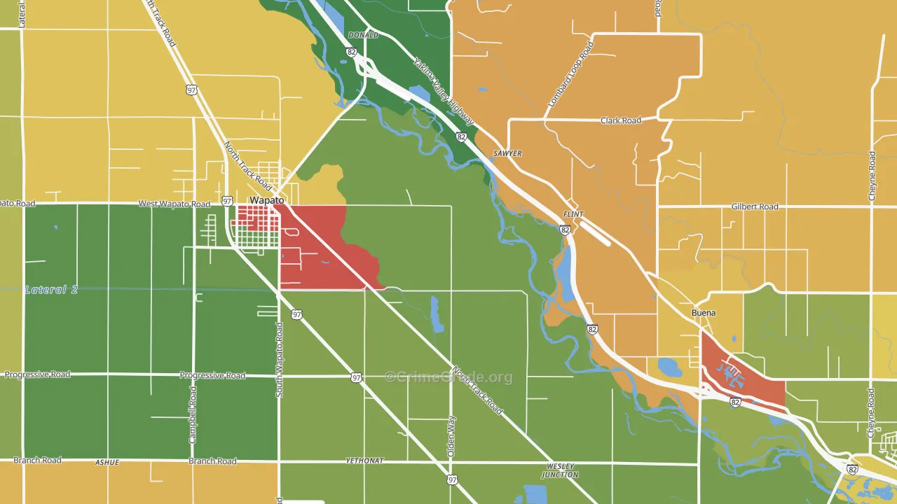 Sawyer, WA Map of Assault Rates