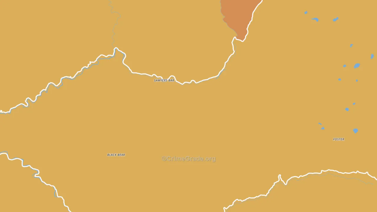 Sawyers Bar, CA Map of Assault Rates