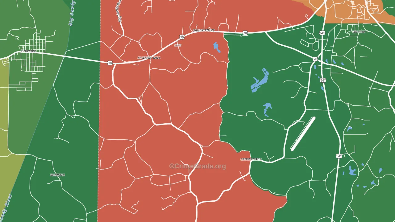 Sawyers Mill, TN Map of Assault Rates