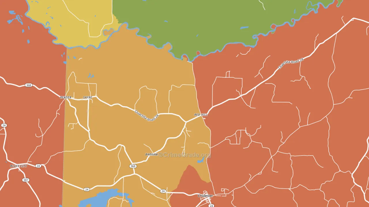 Sayre, AR Map of Assault Rates