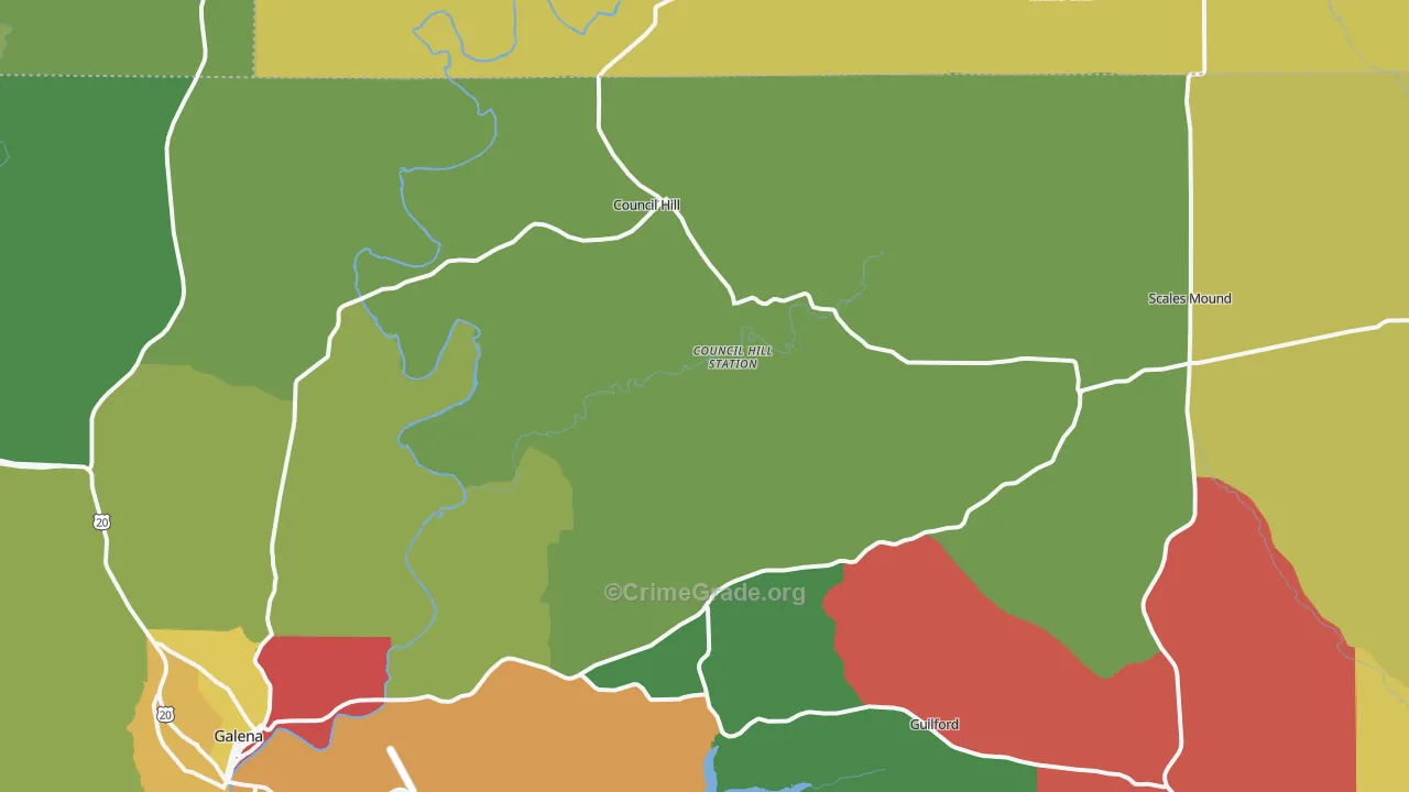 Scales Mound, IL Map of Assault Rates